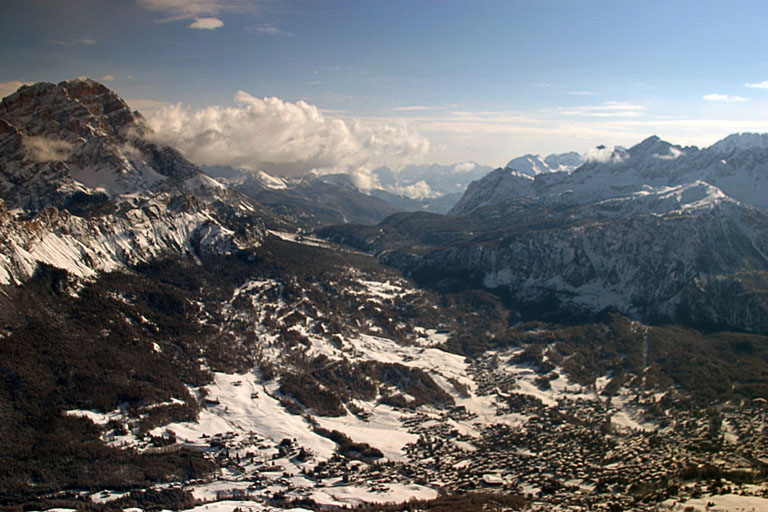 Cortina town from above